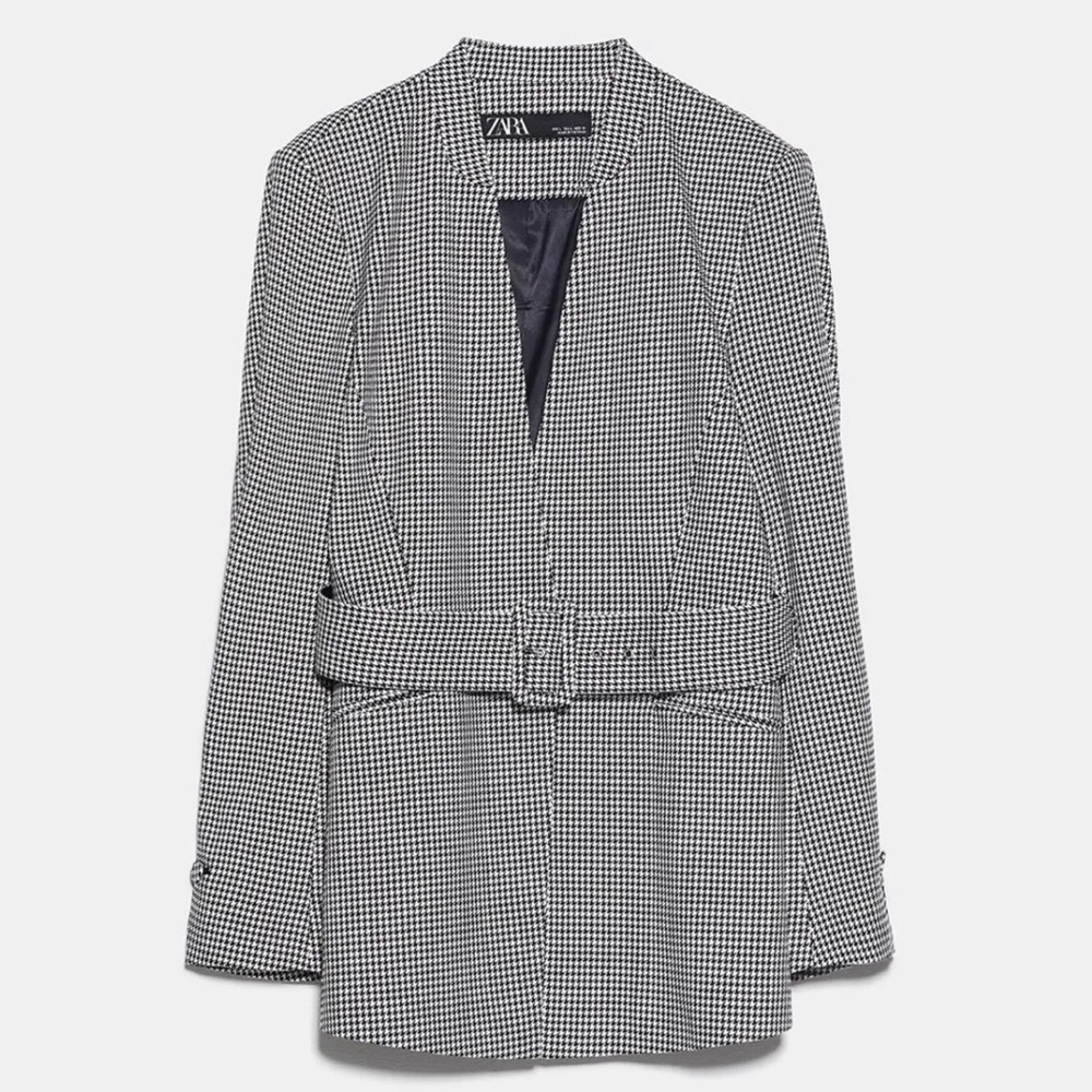 Zara Houndstooth Blazer